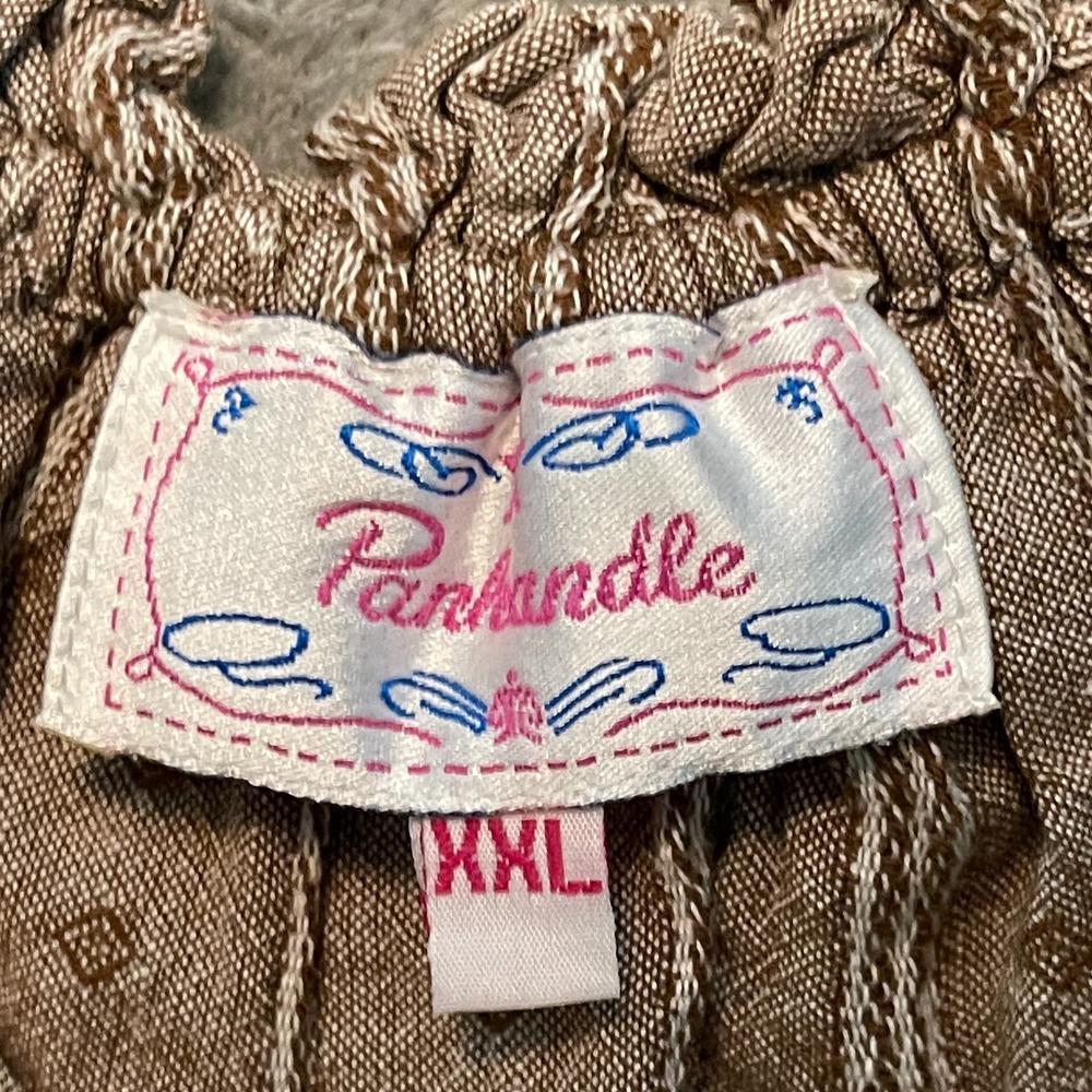 Panhandle Women Flowy Peasant Blouse 2XL Western Boho Country Cowgirl Tassels - Picture 7 of 11